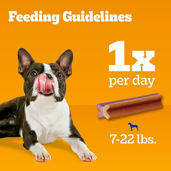 Pedigree Dentastix Dual Flavor Small Breed Dog Treats, Bacon & Chicken, 17.78 oz. Bag (84 Treats)