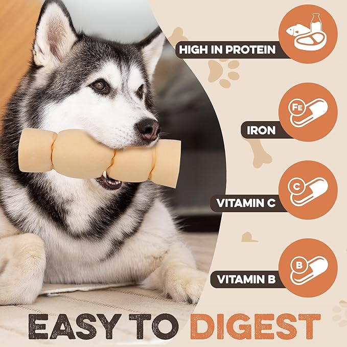 Premium Beef Cheek Rolls for Dogs 10-12" - (3-Pack) Long Lasting, Safe & Natural Rawhide Alternative Chews, Ideal for Large Dogs & Aggressive Chewers, Supports Dental Health & Digestion