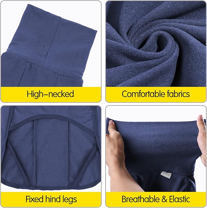 Dog Sweater Pullover Cold Weather Vest for Dogs Dog Sweatshirt & Jacket for Indoor and Outdoor Use (XX-Small, Navy Blue)