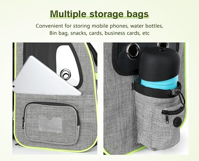 Pecute Pet Carrier Backpack, Large Cat Carrier Backpack Hold Up to 22 Lbs, Expandable cat Backpack with Breathable Mesh for Medium Dogs Cats, or 2 Small Pets, Dog Backpack Carrier for Travel Hiking