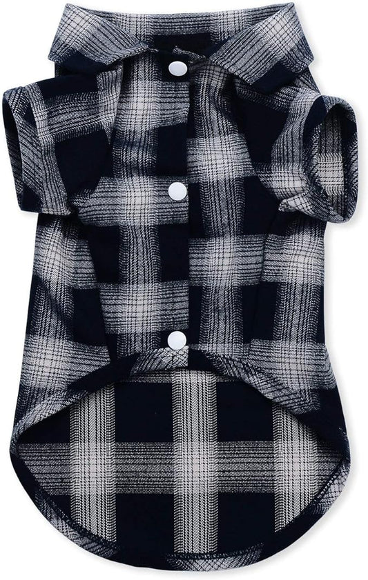 Koneseve Dog Shirt, Pet Plaid Clothes Shirt T-Shirt, Sweater Bottoming Shirt for Small Dog Cat Puppy Grid Adorable Wearing Stylish Cozy Halloween,Christmas Costumes (Blue;S/Small)