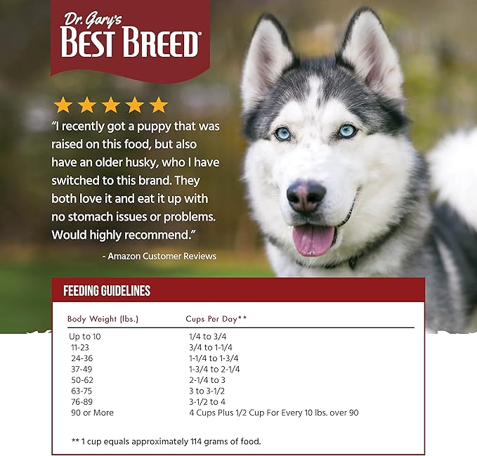 Best Breed Dr. Gary's Coldwater Recipe Slow-Cooked in USA, Natural Dry Dog Food for All Breeds and Sizes, 26lbs.
