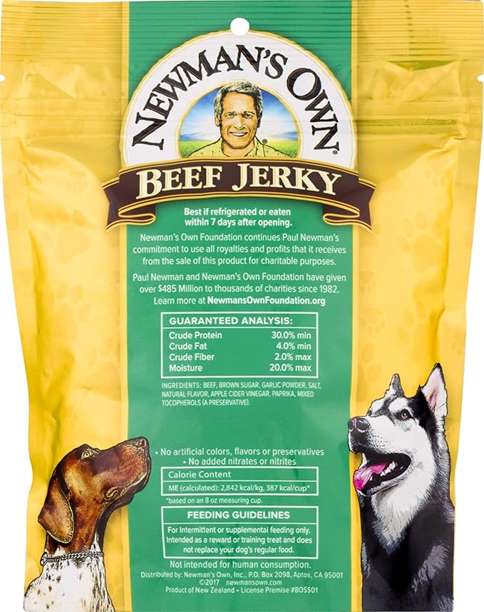 Newman's Own Jerky Treats for Dogs, 5-oz. (Pack of 6), Original Recipe