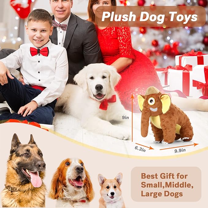 Dog Toys Durable Squeaky Plush Dog Toy for Puppy Teething Dog Chew Toys for Small, Middle, Large Dogs