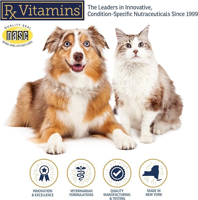 Rx Vitamins Ultra EFA Omega 3 Fish Oil for Dogs & Cats - Promotes Heart, Brain, and Joint Health with Vitamin E, Biotin, and Zinc - Liquid Fish Oil for Itch Relief, Dog Shedding, Coat Health - 8 oz