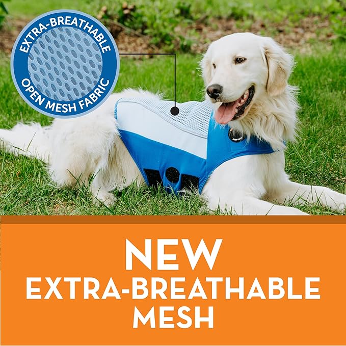 ThunderShirt Breeze for Dogs, Large, Sky Blue, Extra Breathable Mesh Fabric, Dog Anxiety Relief Vest for Every Day Stress & Calming During Thunder Storms and Fireworks