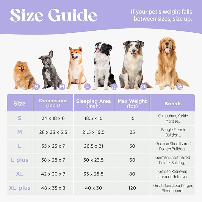 LE SURE Cute Dog Beds Large Sized Dog, Orthopedic Waterproof Large Pet Bed with Sides, High Back Non-Slip Bottom and Egg-Crate Foam Pet Couch Sofa with Washable Removable Cover, Hazel