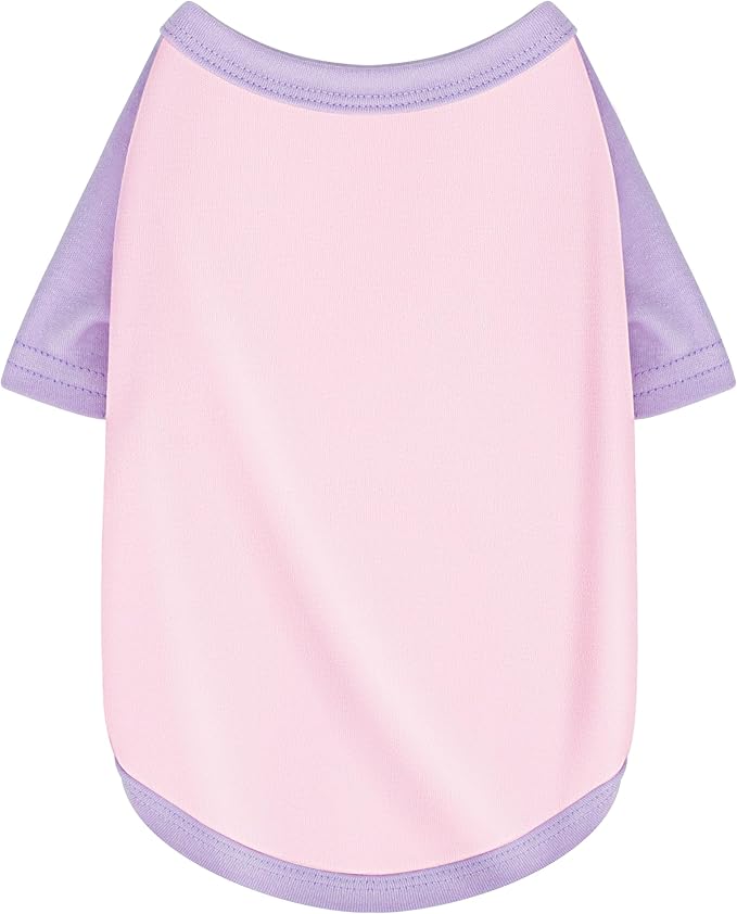 Stylish Pink Color Block Dog Shirt: Premium Polycotton Blend, Comfortable, Breathable, and Wrinkle-Resistant. Perfect Apparel for Small, Medium, & Large Dogs, a Must-Have for Pet Lovers M