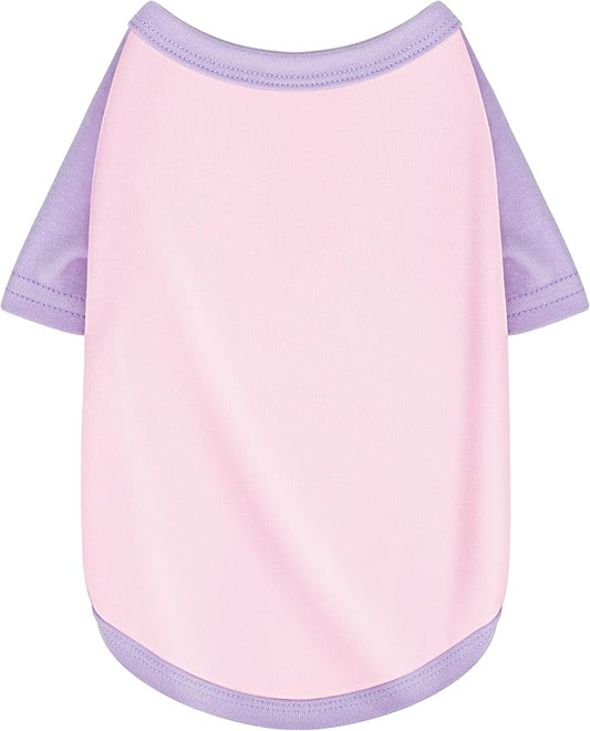 Stylish Pink Color Block Dog Shirt: Premium Polycotton Blend, Comfortable, Breathable, and Wrinkle-Resistant. Perfect Apparel for Small, Medium, & Large Dogs, a Must-Have for Pet Lovers M