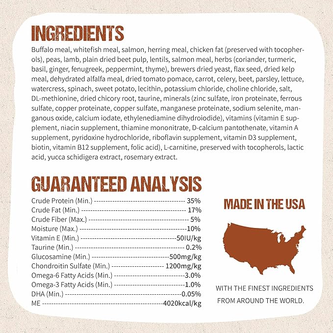 Timberwolf Dakota Buffalo Recipe Dry Dog Food 4lb