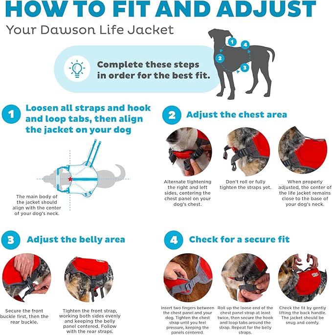 Outward Hound Dawson Swim Dog Life Jacket, High-Performance Neoprene Dog Life Vest for Swimming, Boating, and Water Safety, XL, Red