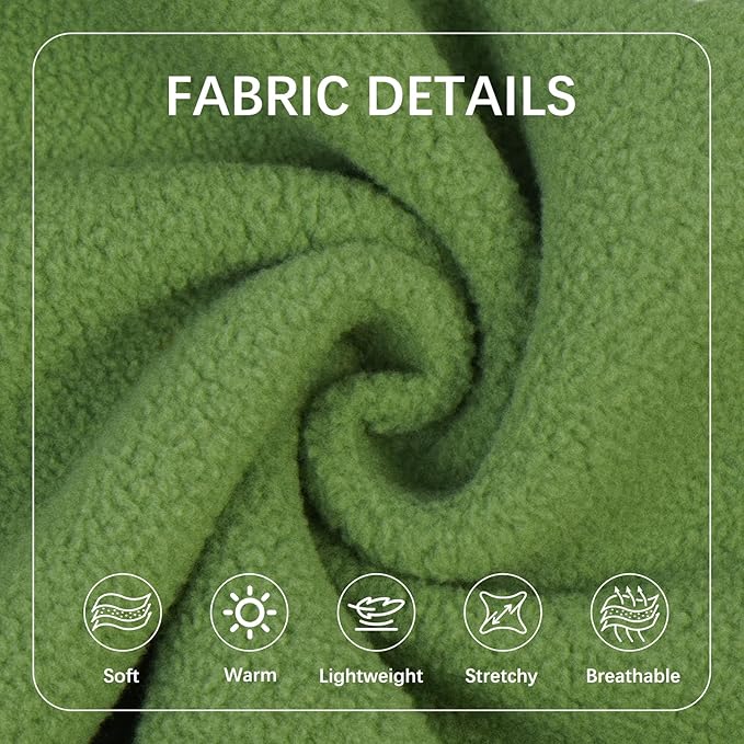 BRKURLEG Dog Sweater Dogs Warm Soft Fleece Sweaters, Turtleneck Sweatshirt for Small Medium Large Dogs, Dog Winter Coat, French Bulldog Pullover Jacket with Sleeve, Cold Weather Coat (Green, L)