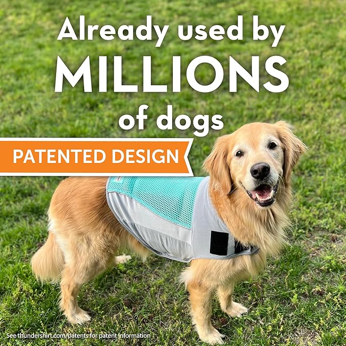 ThunderShirt Breeze for Dogs, X-Large, Aqua, Extra Breathable Mesh Fabric, Dog Anxiety Relief Vest for Every Day Stress & Calming During Thunder Storms and Fireworks