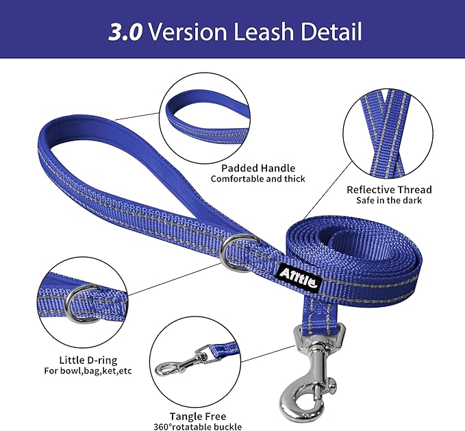 AIITLE Dog Harness, Summer No-Pull Cat Harness with a Leash, Adjustable Reflective Dog Vest, Cat Harness Escape Proof, Outdoor Walking, Camping for Extra Small Dogs and House Cats Royal Blue XXXS