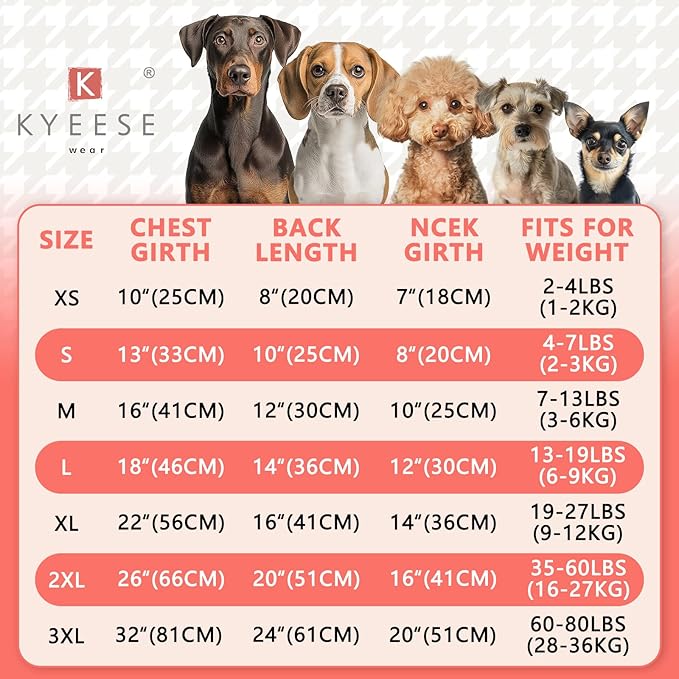 KYEESE Dog Sweater Thick Pet Coat for Fall Winter Cold Weather Stretchy Knitwear Cat Clothes with Gingham Patchwork Soft Pullover Dog Sweaters for Medium Dogs Boy Warm Turtleneck Medium Dogs Sweater