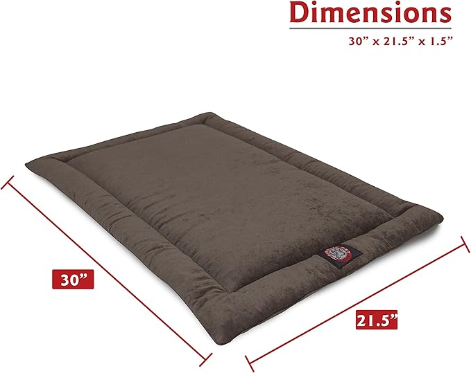 Majestic Pet Dog Crate Mat - Machine Washable Soft Plush Pet Bed Pad for Crates & Kennels | USA Crafted | 30"x21" Villa Storm