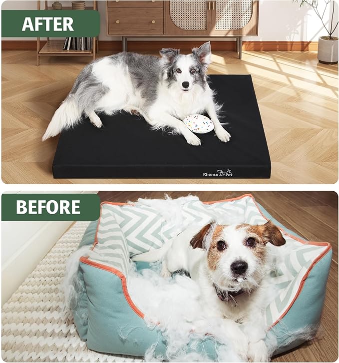 KHONSU PET Outdoor Waterproof Dog Bed Durable Tough Bed - Not Chew Proof (35lb Size M)