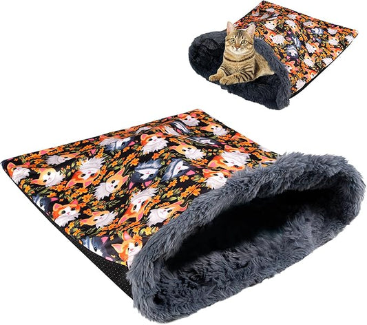 Cat Bed Cave Sleeping Bag, Cozy Soft Cat Bed, Pet Mat Self Warming Pad Sack for Cats and Small Dog