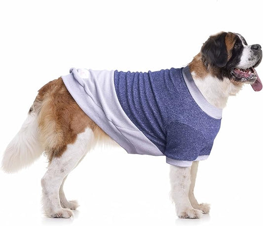 Extra Large Dog Sweaters Warm Clothes Pullover Sweatshirts for Labrador Rottweiler Great Dane, Blue Grey, 7X-Large