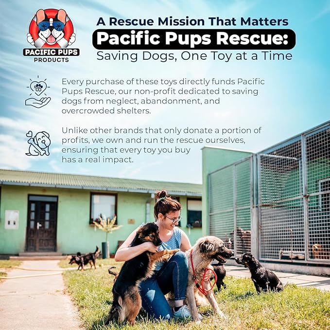 2 Pack Red - XL Dog Rope Toy for Aggressive Chewers - Benefits Non-Profit Dog Rescue - Tug of War Dog Toy, Dog Toys for Large Dogs, Tough Dog Toys for Aggressive Chewers