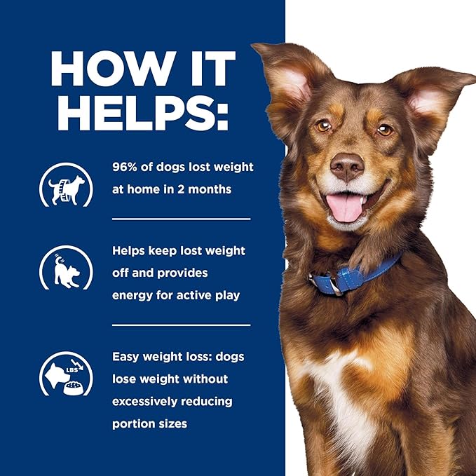 Hill's Prescription Diet Metabolic Weight Management Chicken Flavor Dry Dog Food, Veterinary Diet, 17.6 lb. Bag