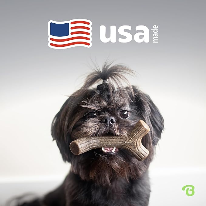 Benebone Small 4-Pack Dog Chew Toys for Aggressive Chewers, Made in USA, 30lbs and Under