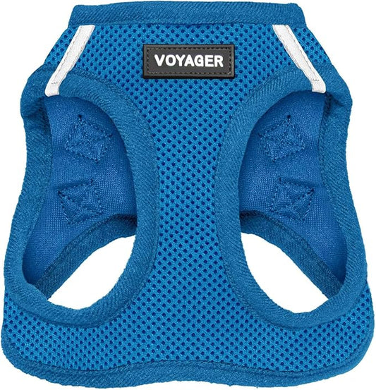 Best Pet Supplies Voyager Step-in Air Harness - All Weather Mesh, Reflective, No Pull Harness for Dogs, Cats - Secure with Hook & Loop Fastener, Buckle, Double D-Rings - Royal Blue, XXXS