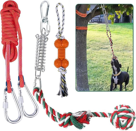 HOPET Durable Interactive Tether Tug of War Toys,Dog Rope Toys