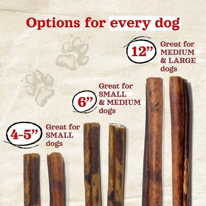 Natural Farm Bully Sticks Stuffed Collagen Sticks for Dogs (6 Inch, 15-Pack), Rawhide-Free Collagen Sticks, Natural Dog Chews, Long Lasting, for Small, Medium and Large Dogs, Great Rawhide Alternative