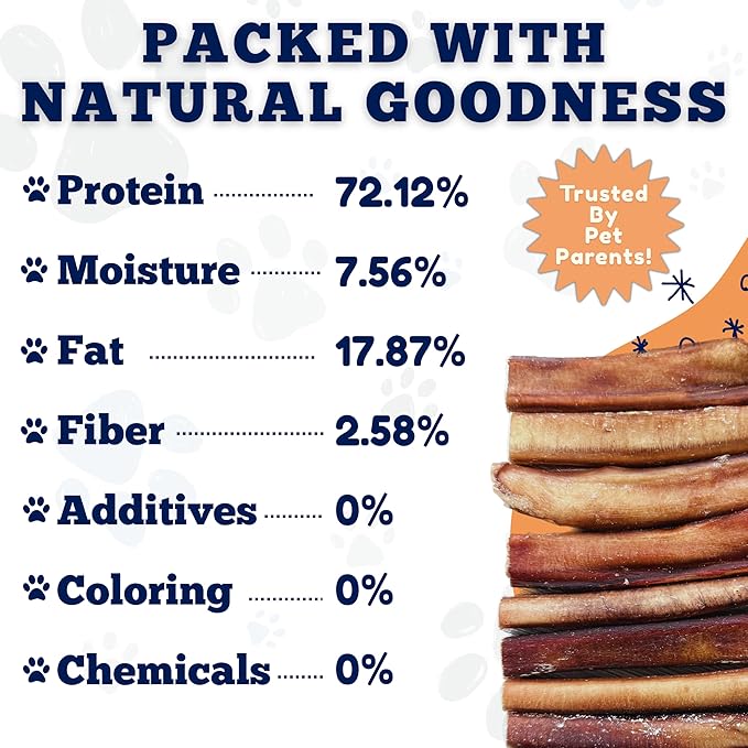 Amazing Dog Treats - 6 Inch Medium Size Bully Sticks (25 Count) - Bulk Bully Sticks for Dogs - No Hide Bully Stick Dog Bones