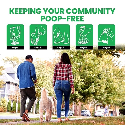 Case of 2000 Pet Waste Bags on Roll (10 Rolls of 200 bags per roll) Dog Waste Station Bags for HOA, Residential, commercial roll bag for Poop Station Dispensers