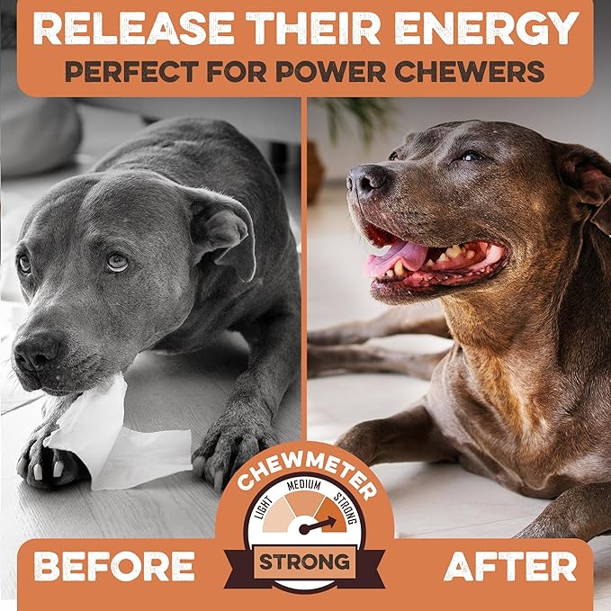 Premium Beef Cheek Rolls for Dogs 5-7" - (3-Pack) Long Lasting, Safe & Natural Rawhide Alternative Chews, Ideal for Large Dogs & Aggressive Chewers, Supports Dental Health & Digestion