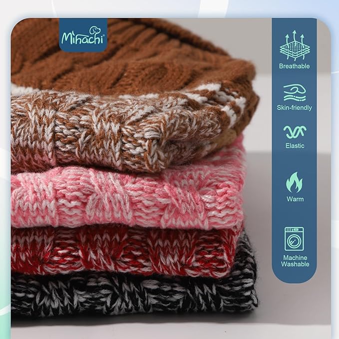 Mihachi Dog Sweaters for Large Dogs Girl Boy,Soft Warm Dogs Shirt, Cold Weather Dog Coat Turtleneck Knitted Pullover Dog Clothes Costume with Leash Hole for Large Cat Puppy Doggy Pet,Red L