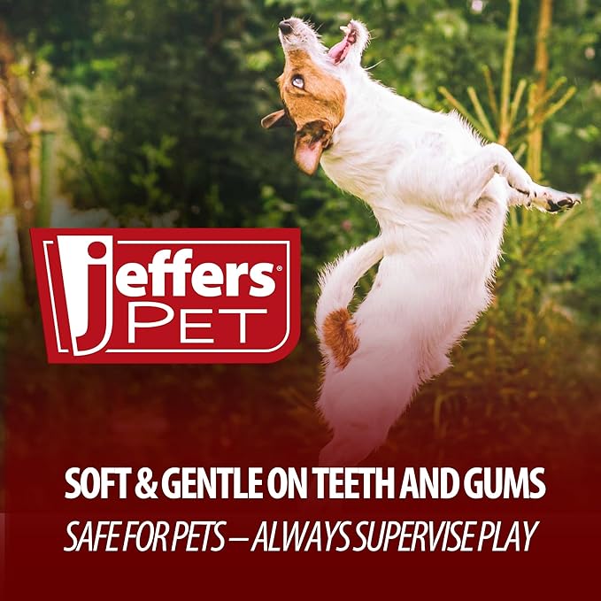 Jeffers Pet Plush Dog Toy with Squeaker, Fleecy Red Heart 6.5" - Soft Crinkle Fabric, Safe & Durable, Healthy Fun for Small & Medium Dogs, Interactive Play, Fetch, Tug - Best Gift for Active Games