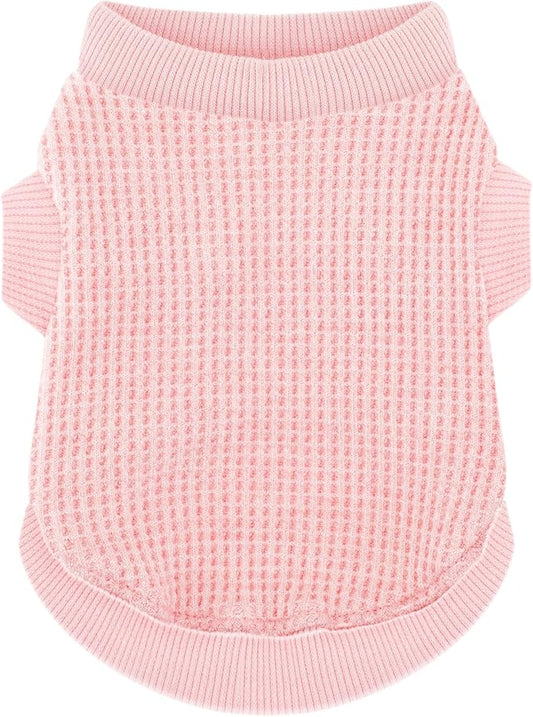 Cozy and Functional Dog Shirts for Small Puppies: Stretchable Pink Attire with Easy-On Design, Ideal for Chihuahuas and Yorkies - Enhance Comfort and Playfulness on Chill Days X-Large