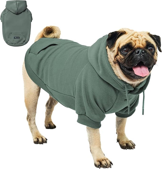 Tuff Pupper Dog Hoodie | Premium Quality 100% Organic Cotton | Ultra Soft Interior for Superior Comfort | Elastic Cuffs & Drawstring for Warmth | Stretch Fit Suitable for All Breeds (Teal, S)