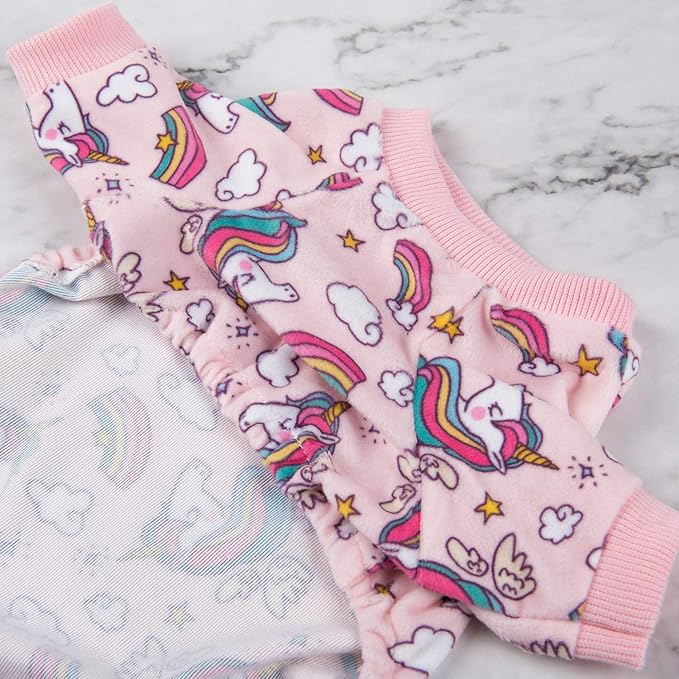 CuteBone Small Dogs Outfit Soft Puppy Onesies Pjs Dog Pajamas Pet Coat Cat Apparel Comfy Doggie Jumpsuit Bodysuit for All Seasons P67XXL