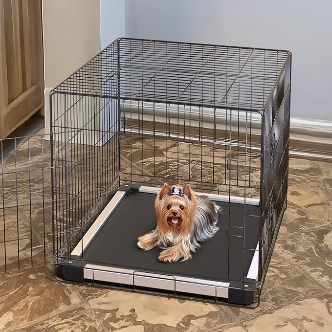 FXW TitanNest Chew-Proof Elevated Dog Bed, Raised Cot for Indoor/Outdoor/Camping Use, Durable & Washable Padded Pet Bed for Toy Dogs, 23.0" L x 17.0" W x 4.5" H, Black