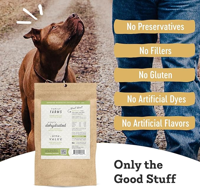 Farm Hounds - Turkey Trainers - Premium Natural Jerky for Dogs - 100% Humanely Raised Turkey - Easy-Break - Great for Training & Treats - No Added Fillers - Made in USA - 4.5 oz - 2 Pack