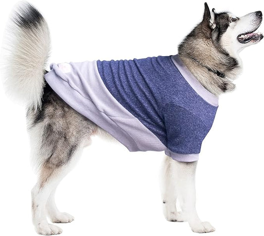 Extra Large Dog Sweaters Warm Clothes Pullover Sweatshirts for Labrador Rottweiler Great Dane, Blue Grey, 6X-Large