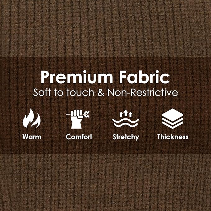Great Dane Dog Sweater XXXXXL, Warm Stretchy Dog Sweater with Harness Hole, Christmas Sweaters for Extra Large Dogs Boy Girl, Winter Turtleneck Pet Clothes Holiday Outfit, Brown 5XL
