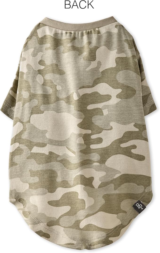 Toby II - The Perfect Tee, 3 Pack Short Sleeve Pet T-Shirt 100% Organic Cotton Tees Clothes for Small, Medium, Large Dogs, Sage Camo, X-Large