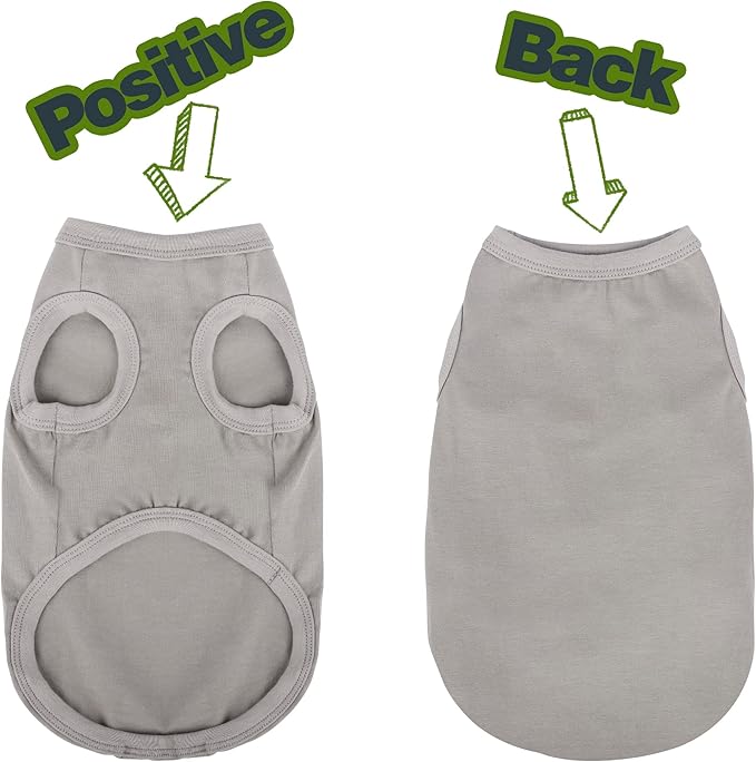 Elevate Your Dog's Fashion Quotient with Colorful and Breathable Sleeveless Cotton Shirts! Perfect Pet Apparel for Small to Medium Dogs Green XXL