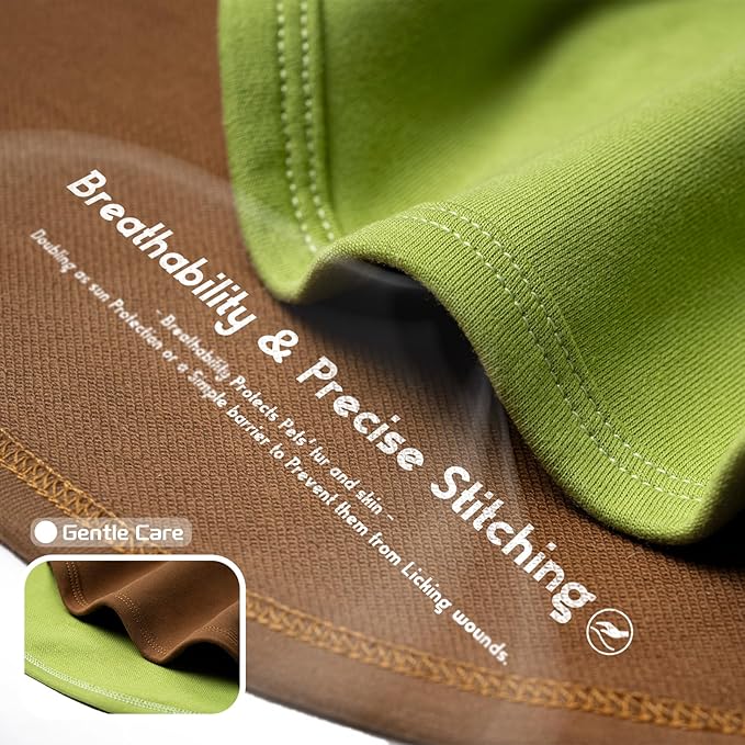Koneseve Dog Shirts 2 Pack Soft Comfortable Clothes for Small Medium Dogs Brown & Avocado Green 2XL