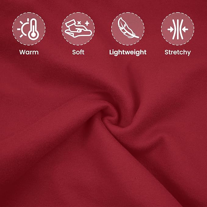 ROZKITCH Dog Sweaters Soft Fleece Pullover Sweatshirt Pajamas, Turtleneck Warm Pet Cold Weather Jacket Stretchy Vest Jumpsuit Apparel Outfit Clothes for Small Medium Large Dogs Walking Sleep Red 4XL