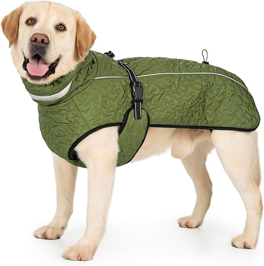 Dog Winter Coat for Small Medium Dogs, Reflective Dog Winter Jacket, Thick Fleece Snowsuit & Christmas Vest, Warm Water-Resistant Puppy Coat, Small Doggie Jackets for Cold Weather