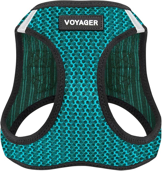 Best Pet Supplies Voyager Step-in Air Harness - All Weather Mesh, Reflective, No Pull Harness for Dogs, Cats - Secure with Hook & Loop Fastener, Buckle, Double D-Rings - Tone, S