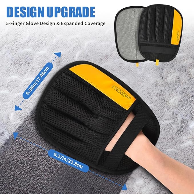 Pet Hair Removal Glove for Cats & Dogs,Newly Upgraded Reusable Electrostatic Pet Hair Removal Tool, Pet Hair Remover，Grooming & Cleaning Tool for Couch, Furniture, Clothing, Carpet, Car Seat