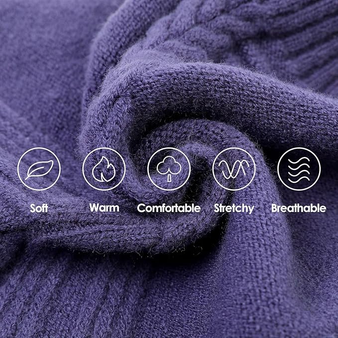 Dog Sweaters for Medium Dogs Male Female Pet Knitwear Classic Puppy Warm Pullover Turtleneck Cold Weather Clothes for Schnauzer(GrayishBlue, M)