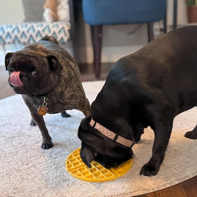 SPOT Soother Lick Mat- Dog Licking mat for Medium and Large Dogs and Puppies, Food Grade Rubber, Anxiety Reliever, Dog Peanut Butter Lick Pad, Slow Feeder, 7.5inch